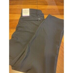 Hurley Mens Water Repellent Hybrid Performance Golf Pants, Black,  30x29 NWT